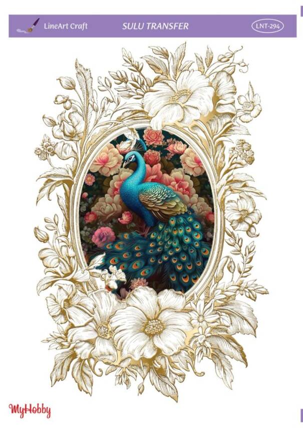 LineArt Kuş Desenli Sulu Transfer LNT294 - 1