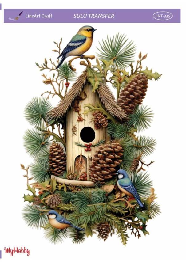 LineArt Kuş Desenli Sulu Transfer LNT335 - 1