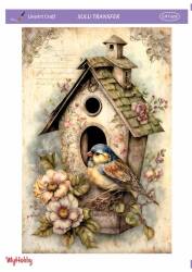 LineArt Kuş Desenli Sulu Transfer LNT409 - Line Art