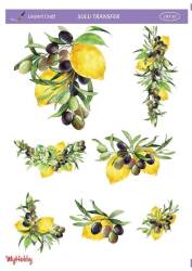 LineArt Limon Desenli Sulu Transfer LNT010 - Line Art