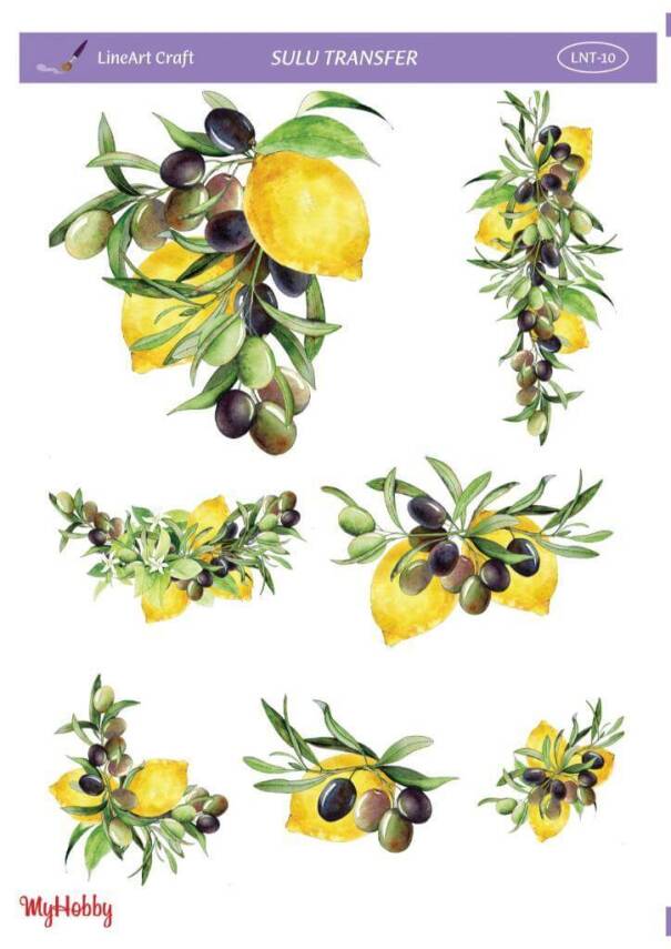 LineArt Limon Desenli Sulu Transfer LNT010 - 1