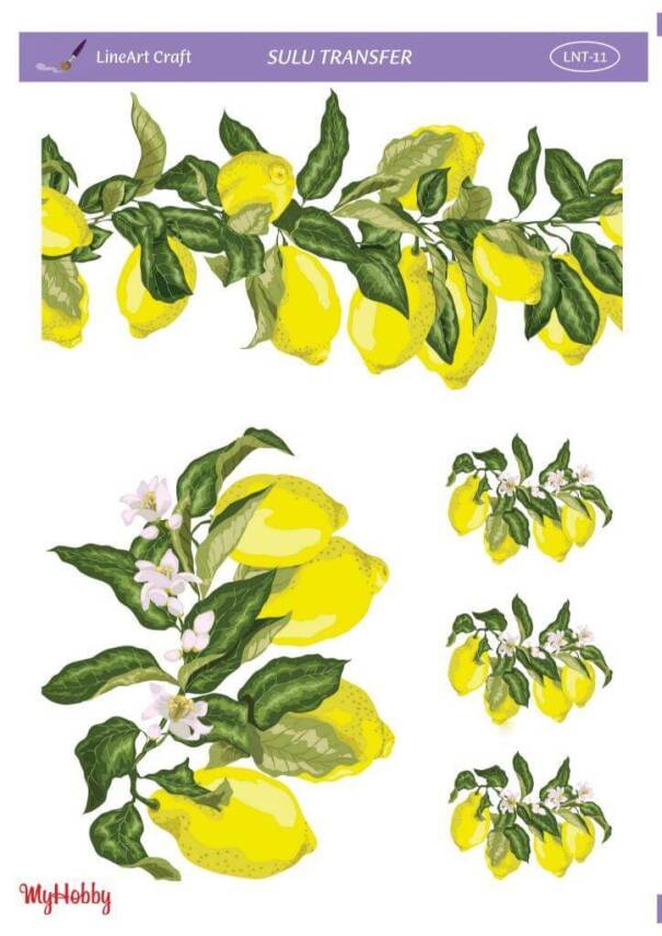 LineArt Limon Desenli Sulu Transfer LNT011 - 1