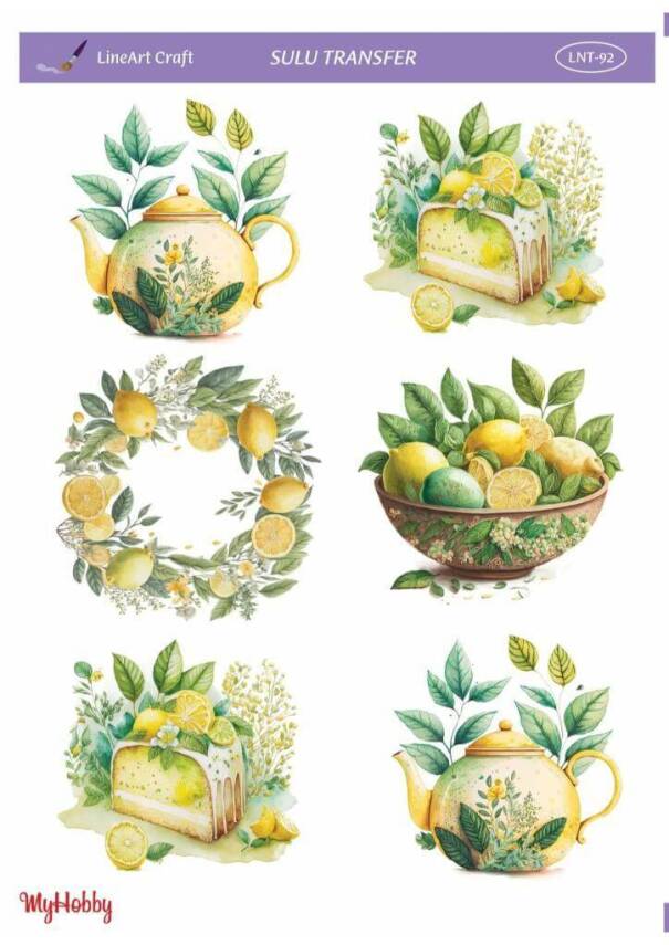 LineArt Limon Desenli Sulu Transfer LNT092 - 1