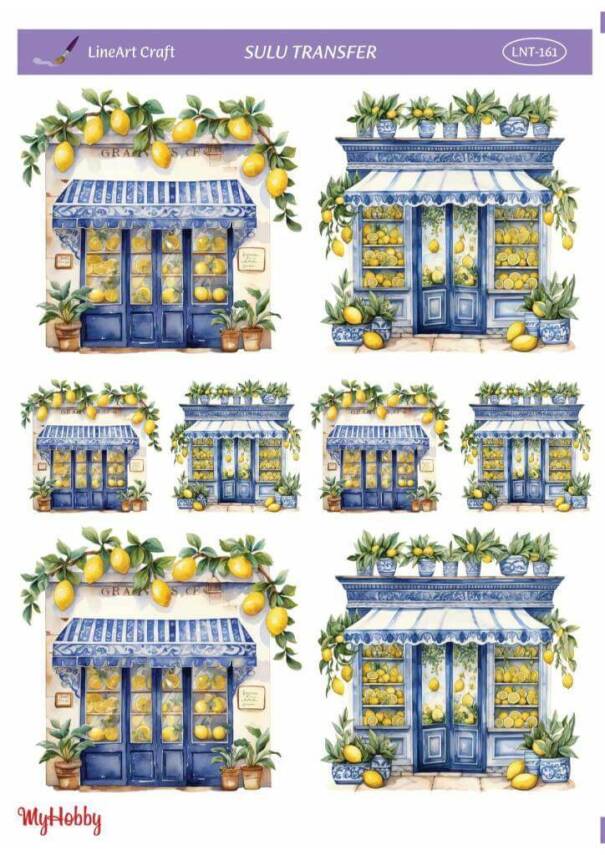 LineArt Limon Desenli Sulu Transfer LNT161 - 1