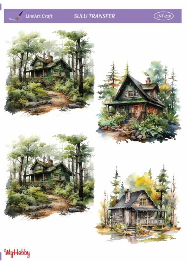 LineArt Manzara Desenli Sulu Transfer LNT210 - 1