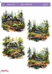 LineArt Manzara Desenli Sulu Transfer LNT211 - Line Art