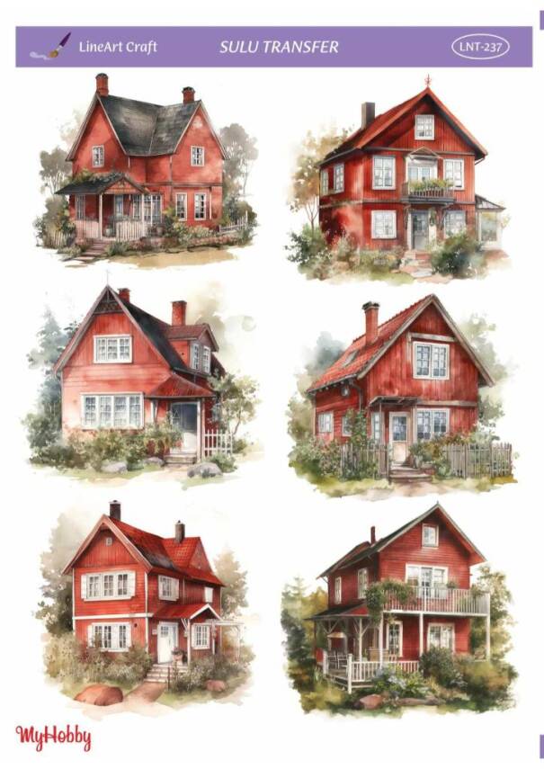 LineArt Manzara Desenli Sulu Transfer LNT237 - 1