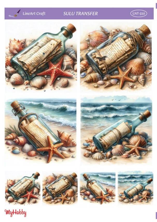 LineArt Marine Desenli Sulu Transfer LNT310 - 1