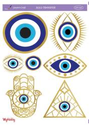 LineArt Nazar Boncuklu Desenli Sulu Transfer LNT257 - Line Art