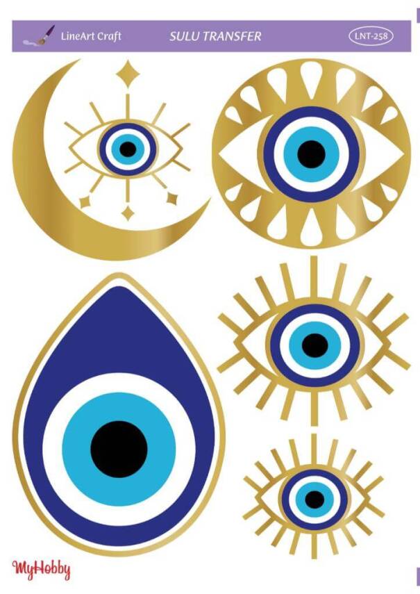 LineArt Nazar Boncuklu Desenli Sulu Transfer LNT258 - 1