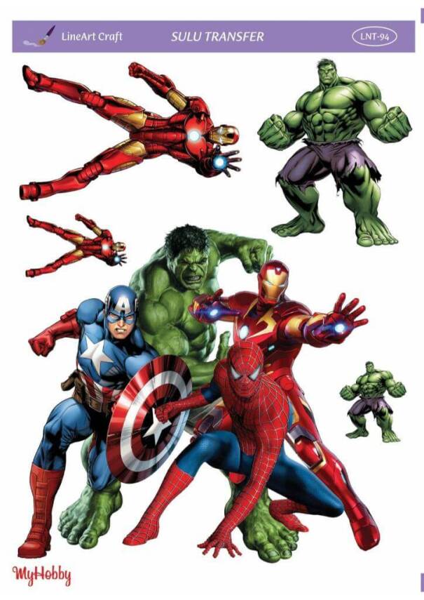 LineArt Örümcek Adam Desenli Sulu Transfer LNT094 - 1