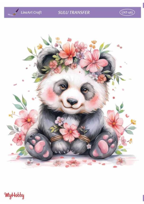 LineArt Panda Desenli Sulu Transfer LNT461 - 1