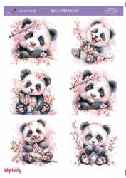 LineArt Panda Desenli Sulu Transfer LNT463 - Line Art
