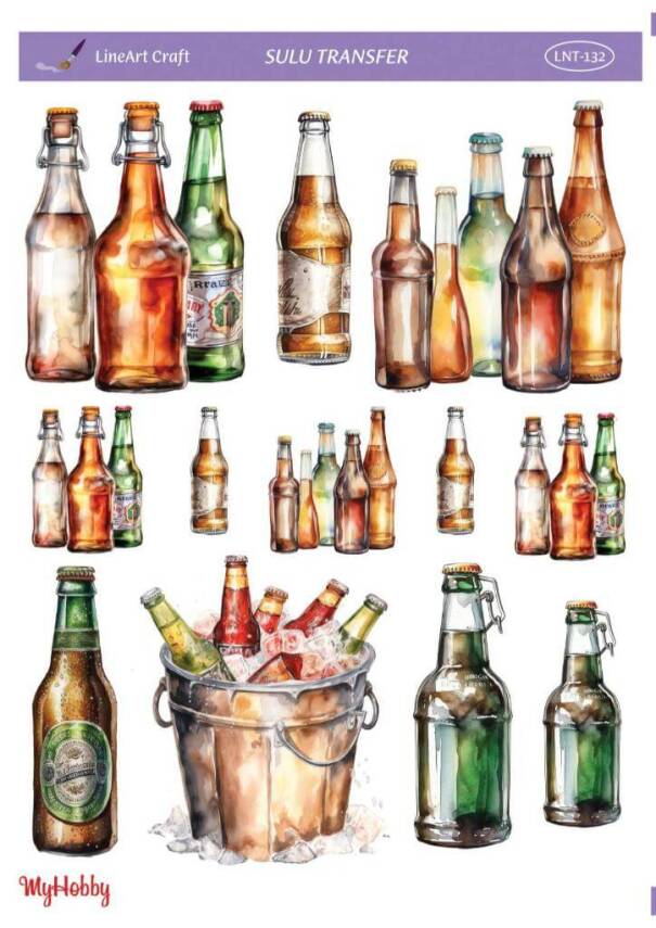LineArt Şişe Desenli Sulu Transfer LNT132 - 1