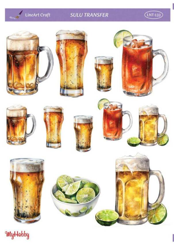 LineArt Şişe Desenli Sulu Transfer LNT133 - 1