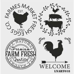 Lineart Stencil Şablon LNART 0018 - Line Art