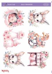 LineArt Tavşan Bebek Desenli Sulu Transfer LNT152 - Line Art