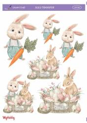 LineArt Tavşan Desenli Sulu Transfer LNT086 - Line Art