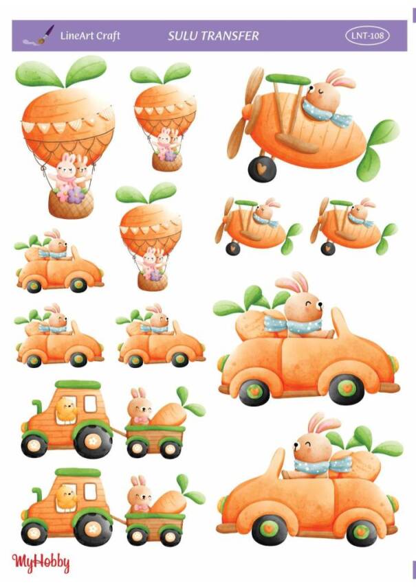 LineArt Tavşan Desenli Sulu Transfer LNT108 - 1