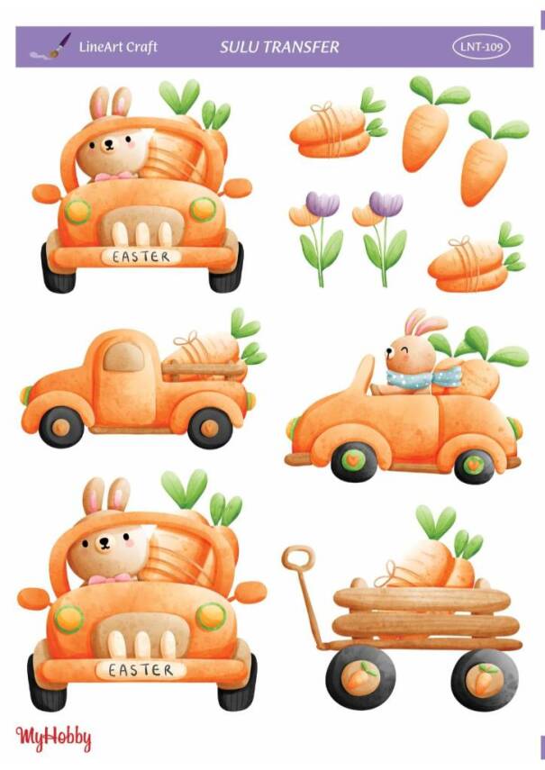 LineArt Tavşan Desenli Sulu Transfer LNT109 - 1