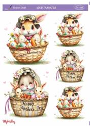 LineArt Tavşan Desenli Sulu Transfer LNT489 - Line Art