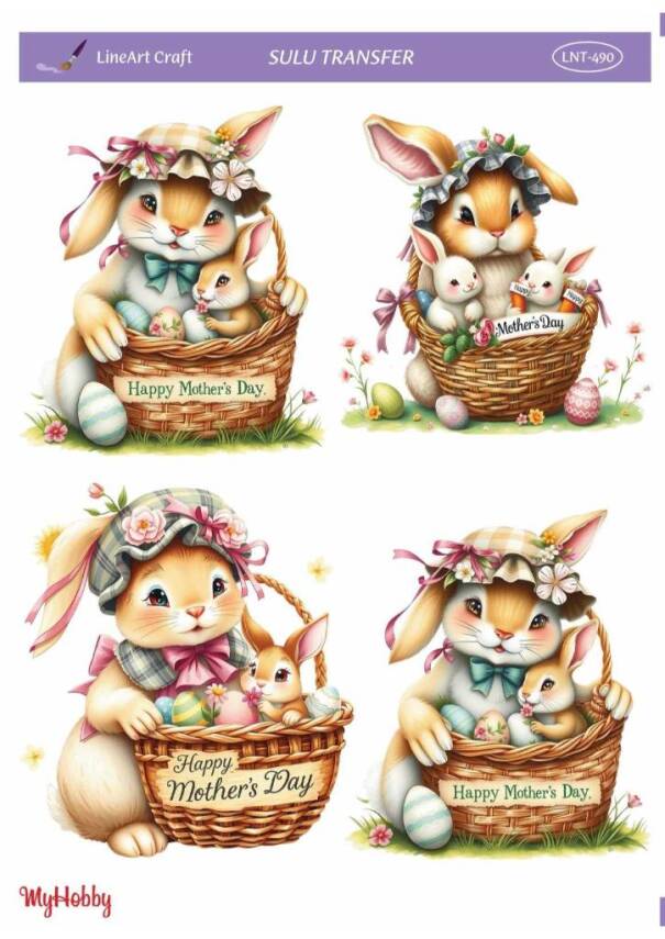 LineArt Tavşan Desenli Sulu Transfer LNT490 - 1