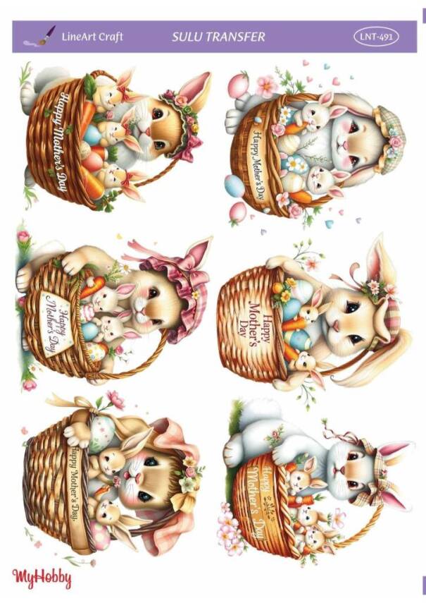 LineArt Tavşan Desenli Sulu Transfer LNT491 - 1