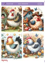 LineArt Tavuk Desenli Sulu Transfer LNT309 - Line Art