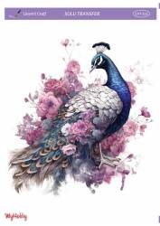 LineArt Tavus Kuşu Desenli Sulu Transfer LNT213 - Line Art