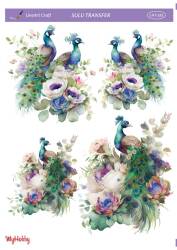 LineArt Tavus Kuşu Desenli Sulu Transfer LNT282 - Line Art