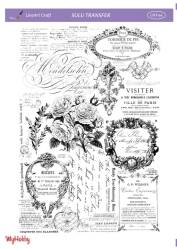 LineArt Yazı Desenli Sulu Transfer LNT064 - Tual Hobi Craft Ist