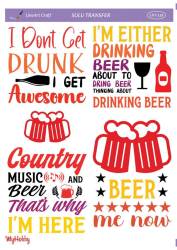 LineArt Yazı Desenli Sulu Transfer LNT139 - Tual Hobi Craft Ist