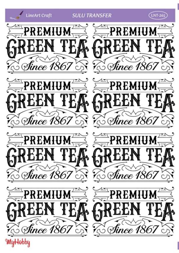 LineArt Yazı Desenli Sulu Transfer LNT265 - 1
