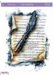 LineArt Yazı Desenli Sulu Transfer LNT343 - Line Art