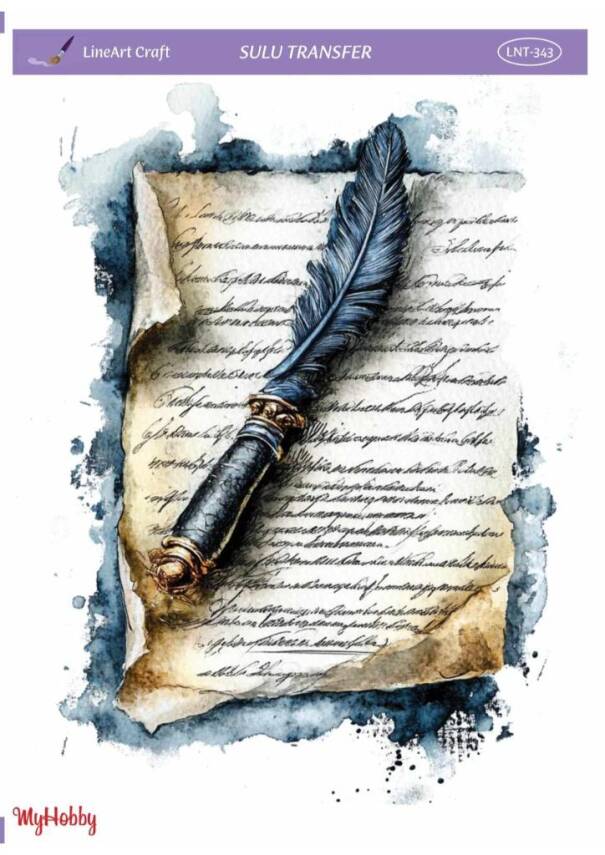 LineArt Yazı Desenli Sulu Transfer LNT343 - 1