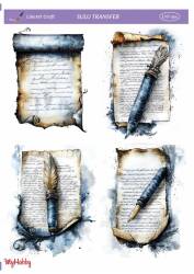 LineArt Yazı Desenli Sulu Transfer LNT344 - Line Art