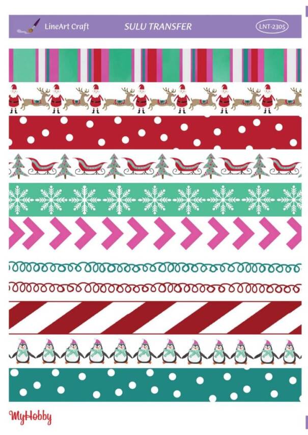 LineArt Yılbaşı Desenli Sulu Transfer LNT2305 - 1