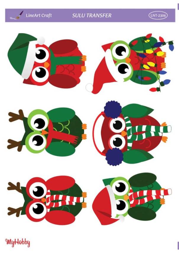 LineArt Yılbaşı Desenli Sulu Transfer LNT2306 - 1