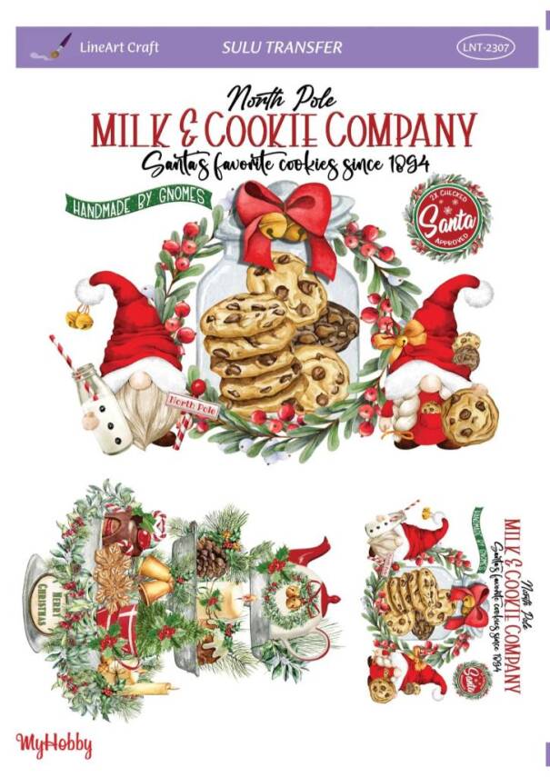 LineArt Yılbaşı Desenli Sulu Transfer LNT2307 - 1