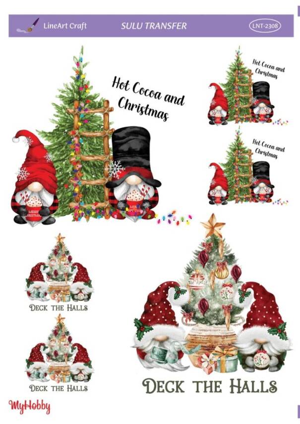 LineArt Yılbaşı Desenli Sulu Transfer LNT2308 - 1