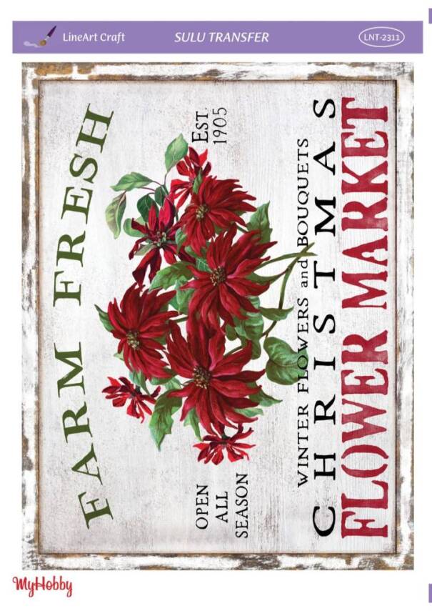 LineArt Yılbaşı Desenli Sulu Transfer LNT2311 - 1