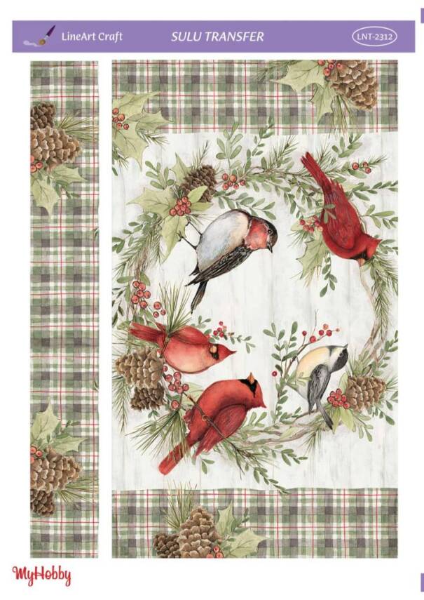 LineArt Yılbaşı Desenli Sulu Transfer LNT2312 - 1