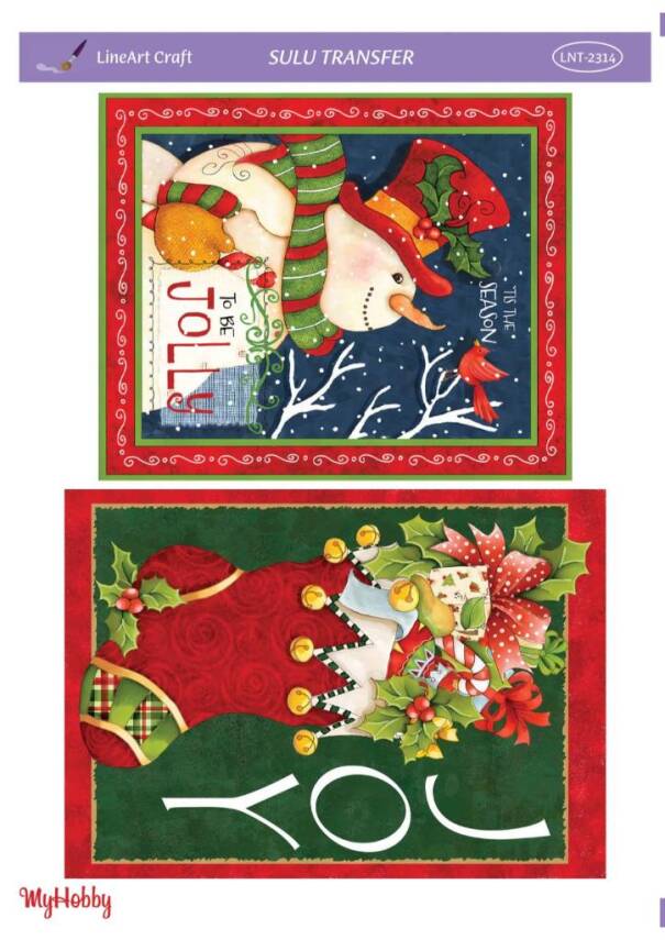 LineArt Yılbaşı Desenli Sulu Transfer LNT2314 - 1