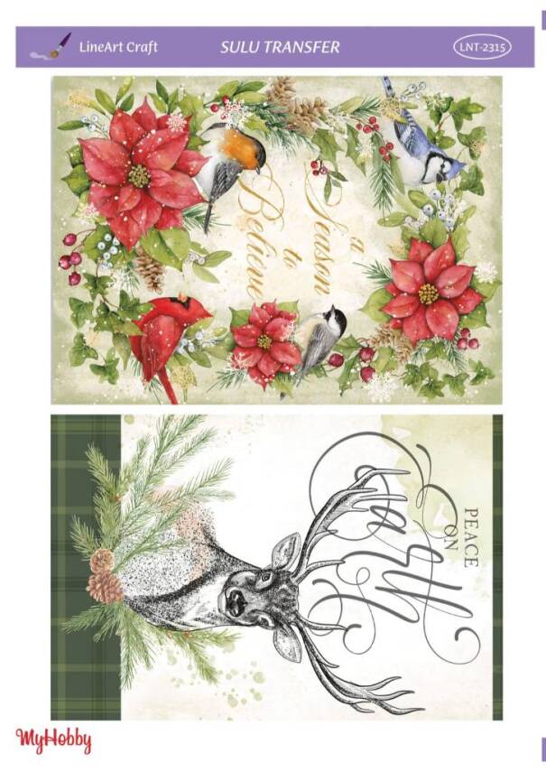 LineArt Yılbaşı Desenli Sulu Transfer LNT2315 - 1