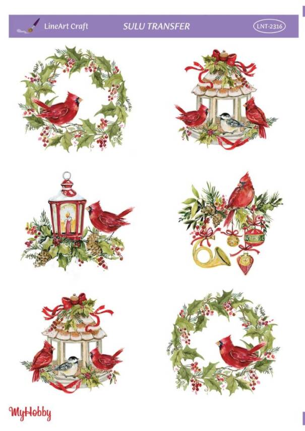 LineArt Yılbaşı Desenli Sulu Transfer LNT2316 - 1