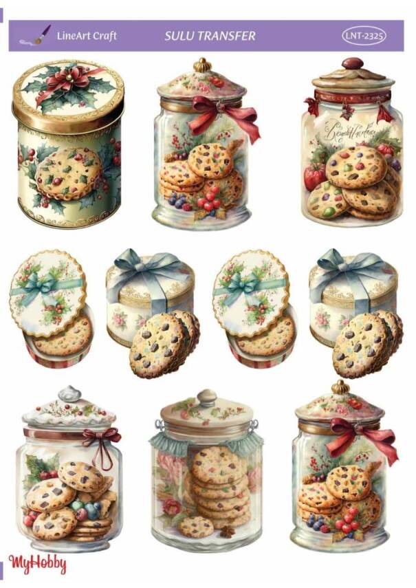 LineArt Yılbaşı Desenli Sulu Transfer LNT2325 - 1