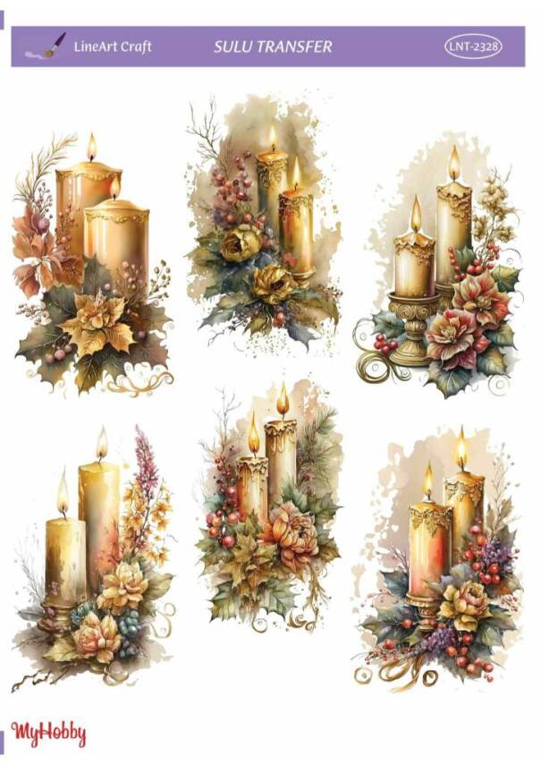 LineArt Yılbaşı Desenli Sulu Transfer LNT2328 - 1