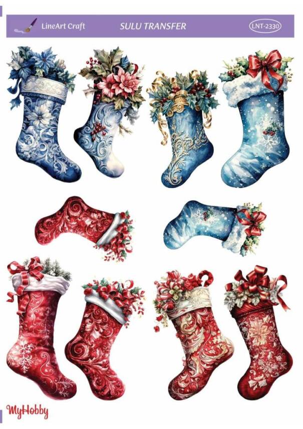 LineArt Yılbaşı Desenli Sulu Transfer LNT2330 - 1