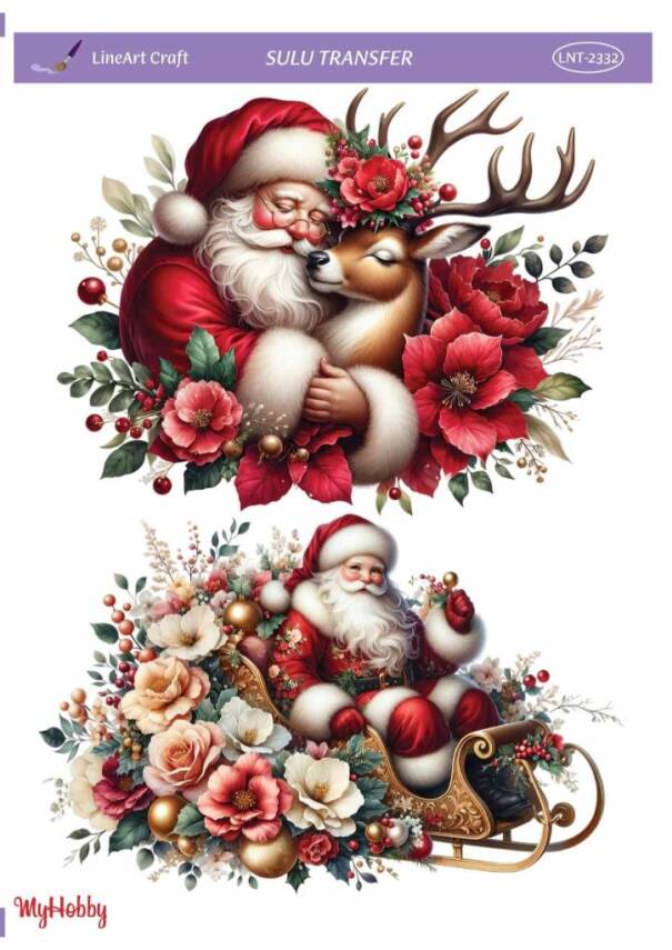 LineArt Yılbaşı Desenli Sulu Transfer LNT2332 - 1