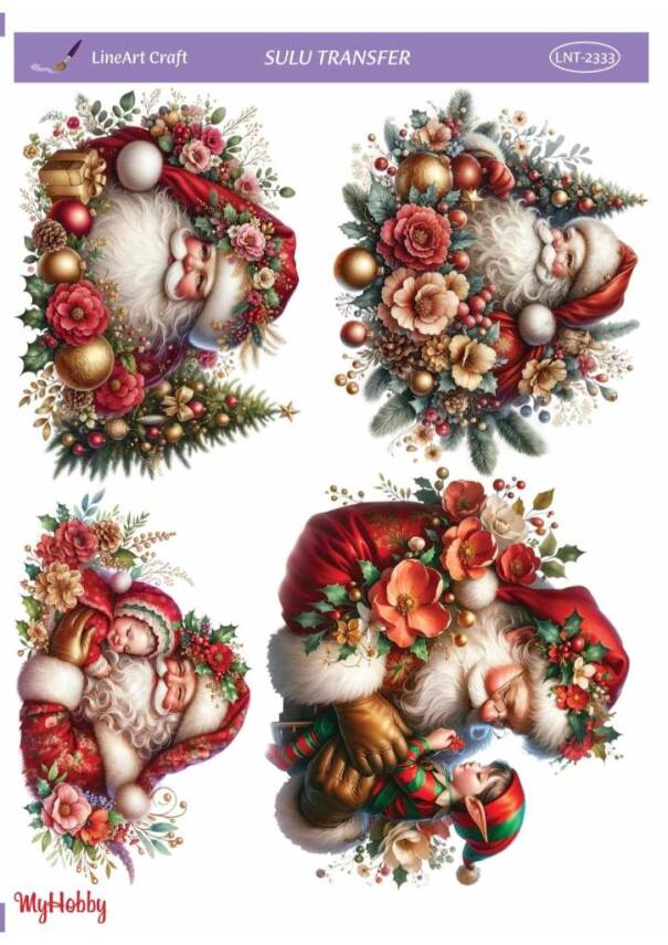 LineArt Yılbaşı Desenli Sulu Transfer LNT2333 - 1